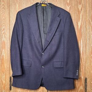 Brooks Brothers Navy Blue Blazer Mens Sport Coat Jacket Wool Blend